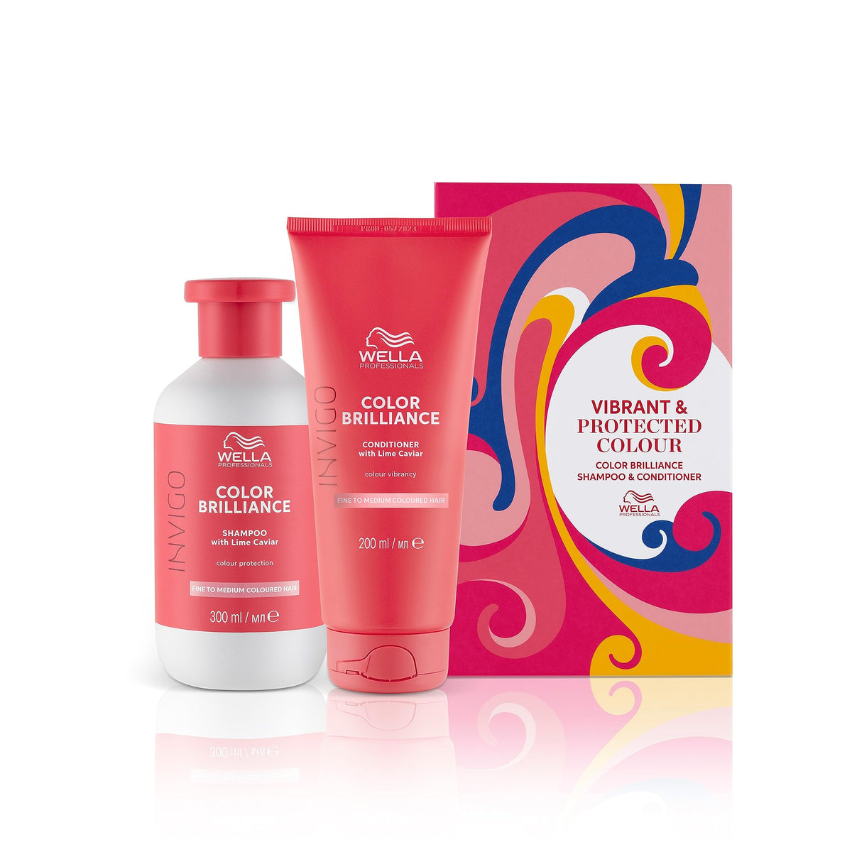 Wella Professionals Invigo Color Brilliance Vibrant & Protected Colour Hair Gift Set, Color Brilliance Shampoo 300ml & Color Brilliance Condtioner 200ml