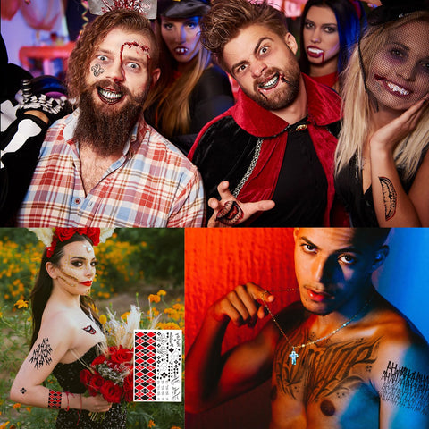 2 Sheets Harley Quinn Temporary Tattoos for Women Men Adults,Suicide Squad Joker Tattoos Perfect for Halloween Cosplay Costumes Masquerade Party Makeup Accessories,Large Size 11.8''x8.3''