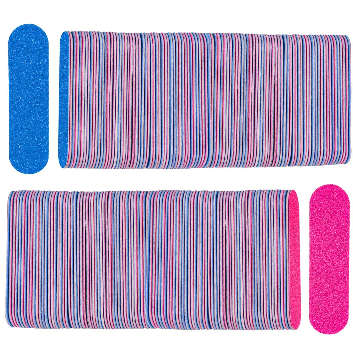 KISEER Mini Nail Files Bulk, 200 Pcs Disposable Double Sided Emery Boards Travel Size for Men, Women, Kids (2 Inch)