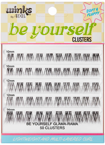 Ardell Winks Be Yourself Glama-Rama Lash Clusters, Lightweight & Multi-Layered Curl, 50 Pack