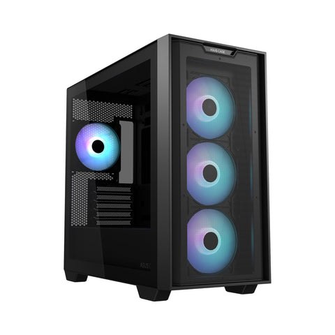 ASUS A21 micro-ATX case (Support for 165 mm CPU cooler, 360 mm radiators, 380 mm graphics card, ATX PSU, black and white colour options, 33 mm cable management space) Balck