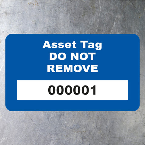 Print-72 Ltd 500 Number Blue Vinyl Asset Stickers/Labels, Waterproof, Sequentially Numbered 1 to 500, Digitally Printed, High Tac Vinyl, UV Ink, Made in UK
