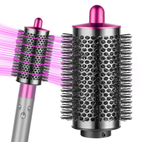 PUREGUST Upgraded Large Round Brush Attachment for Dyson Air wrap Jumbo Bigger Oval Round Volumizing Brush for Dyson Airwrap Accessories, Rose
