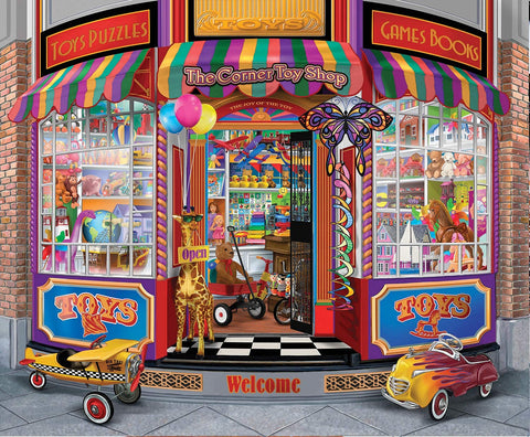 SUNSOUT INC - The Corner Toy Shop - 300 pc Jigsaw Puzzle by Artist: Bigelow Illustrations - Finished Size 21" x 24" - MPN# 31588