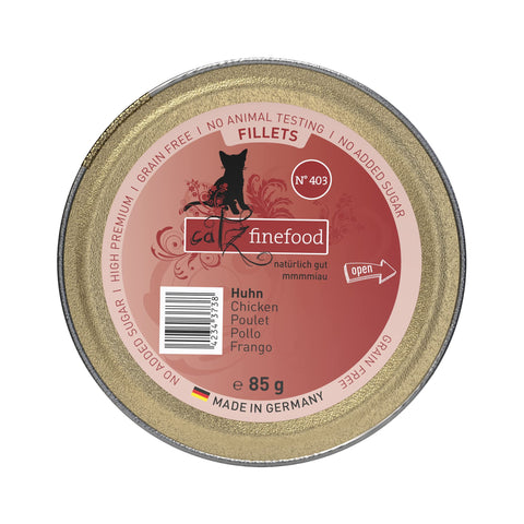 Catz finefood Number 403 - Chicken Fillets in Jelly Pet Food Pack of 12 x 85 g