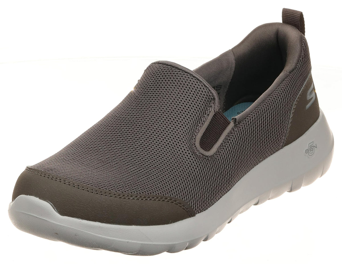 Skechers Men's Go Max Clinched-Athletic Mesh Double Gore Slip on Walking Shoe, Khaki, 12