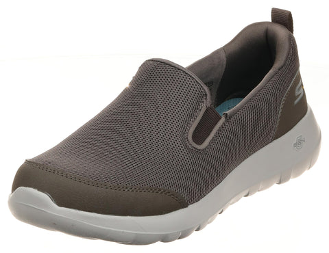 Skechers Men's Go Max Clinched-Athletic Mesh Double Gore Slip on Walking Shoe, Khaki, 12