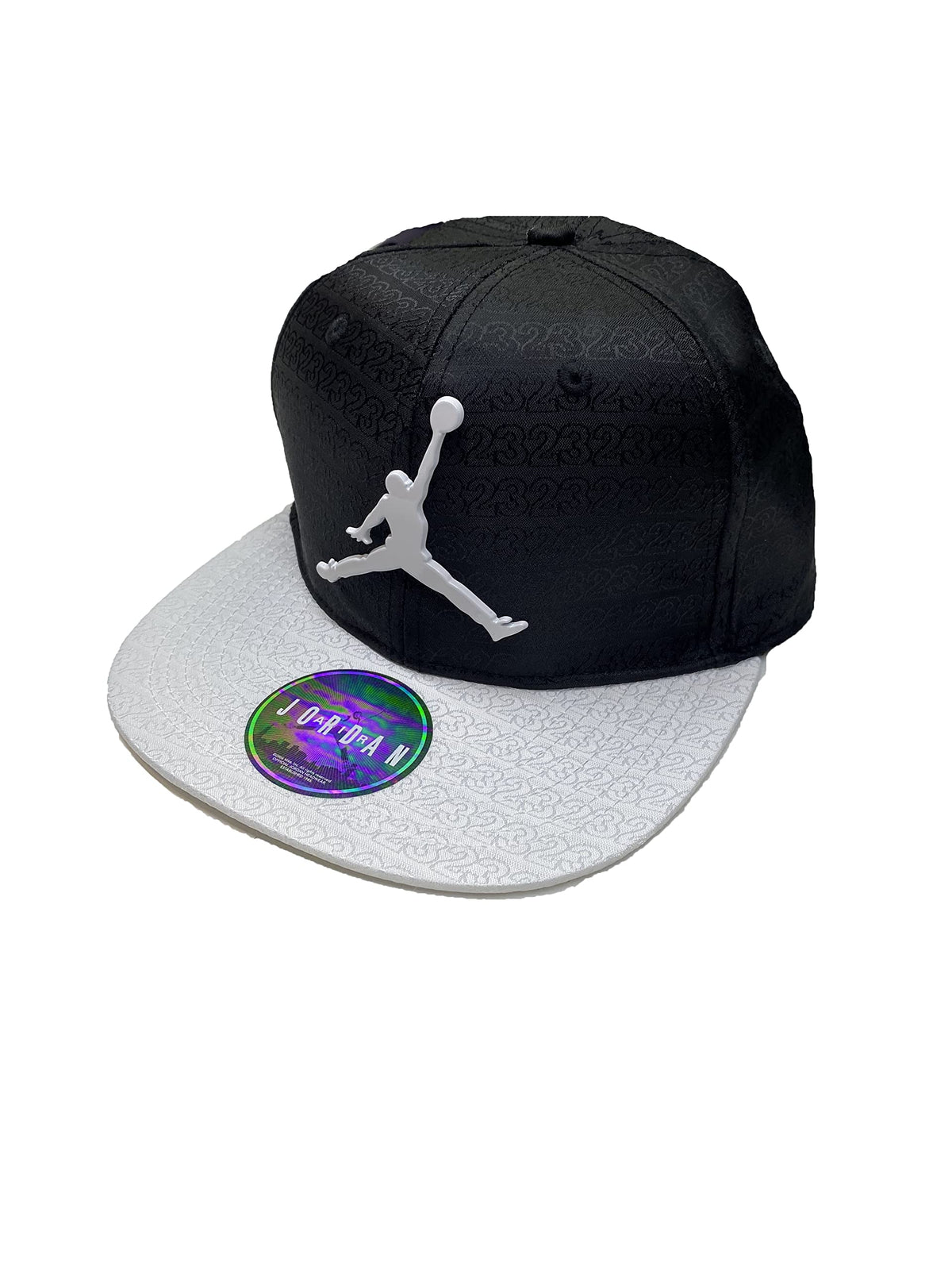 Jordan Big Boys All Over 23 Print Elite Snapback Hat (B(9A1419-F66)/W, 8-20 Years)
