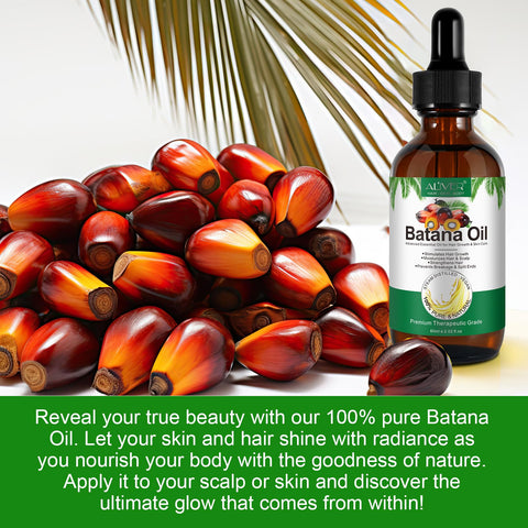 Batana Oil for Hair Growth, Natural Batana Oil, Prevents Hair Loss, eliminates Split Ends & Increases Shine, Batana Oil for Healthier, Thicker, Fuller Hair 60ML