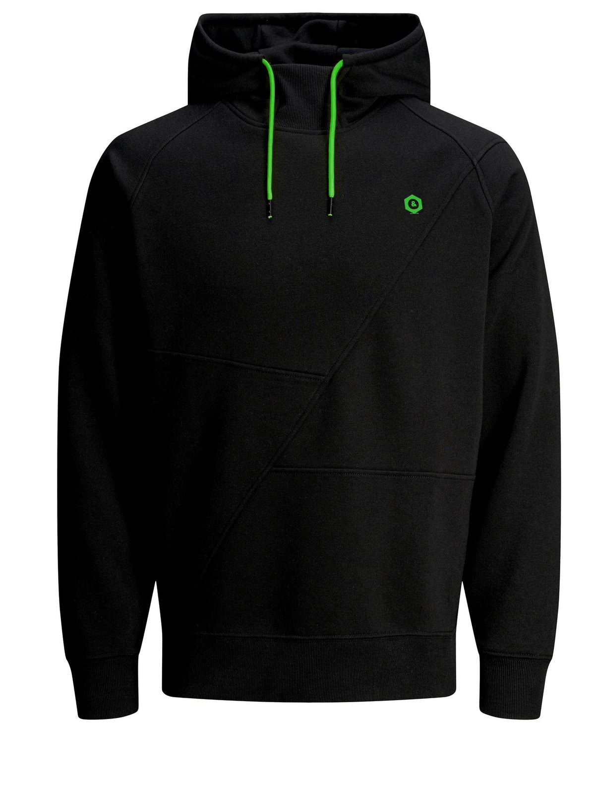 JACK & JONES Men's sweatshirt with detail, Black/detail Andean Toucan, S