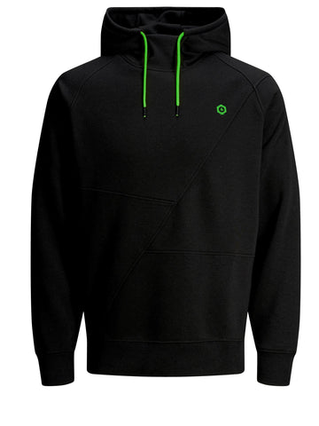 JACK & JONES Men's sweatshirt with detail, Black/detail Andean Toucan, S