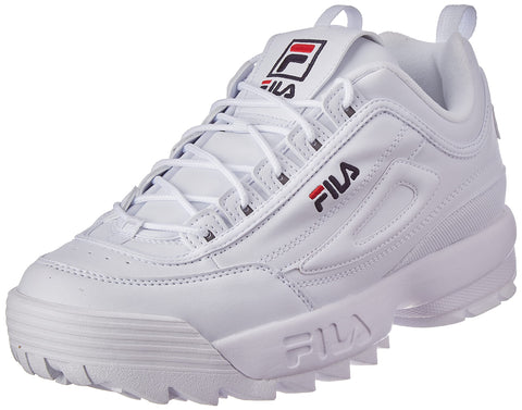 Fila unisex-child Disruptor II Sneaker,White/Navy/Red,12.5 M US Little Kid