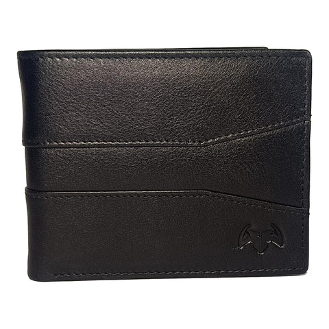 Zaid Leather Genuine NDM Leather Hand-Crafted RFID Protected Leather Wallet For Men BLACK