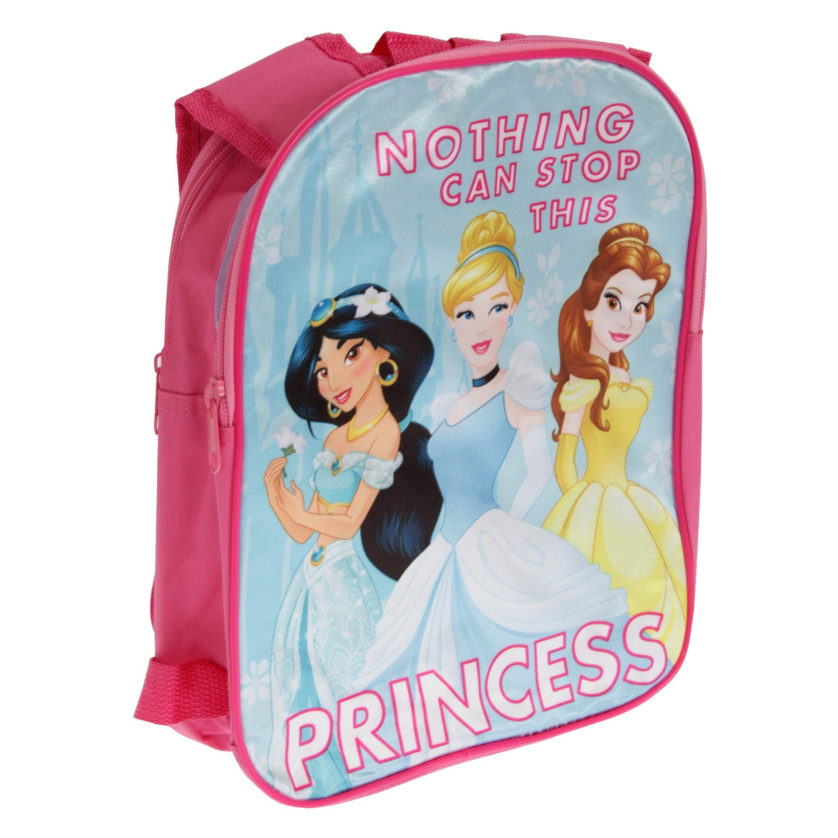 Disney Girls Nothing Can Stop This Princess Backpack With Reversible Straps (One Size) (Pink)