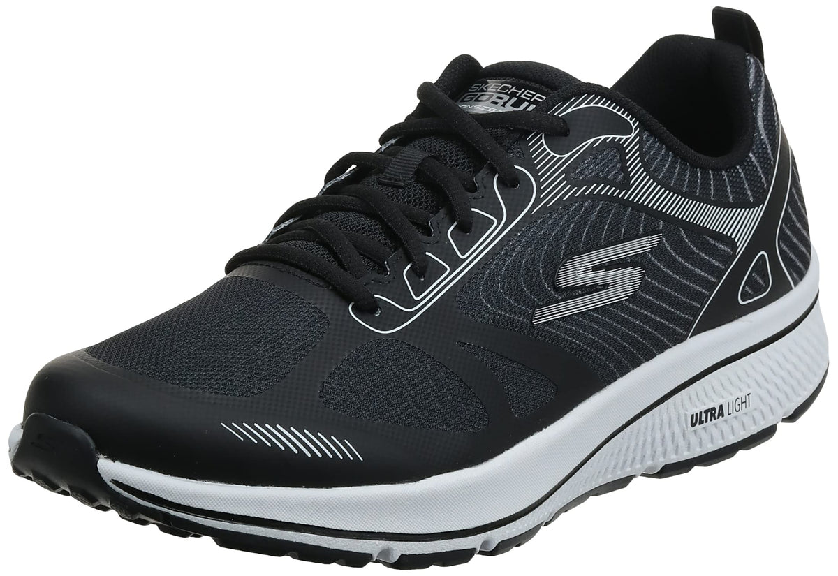 Skechers Men's GOrun Consistent-Athletic Workout Running Walking Shoe Sneaker with Air Cooled Foam, Black/White, 9.5
