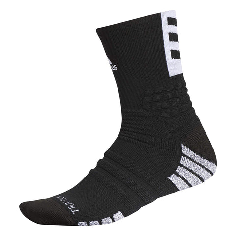 adidas Unisex Creator 365 Basketball Crew Socks (1-Pair), Black/White, Large