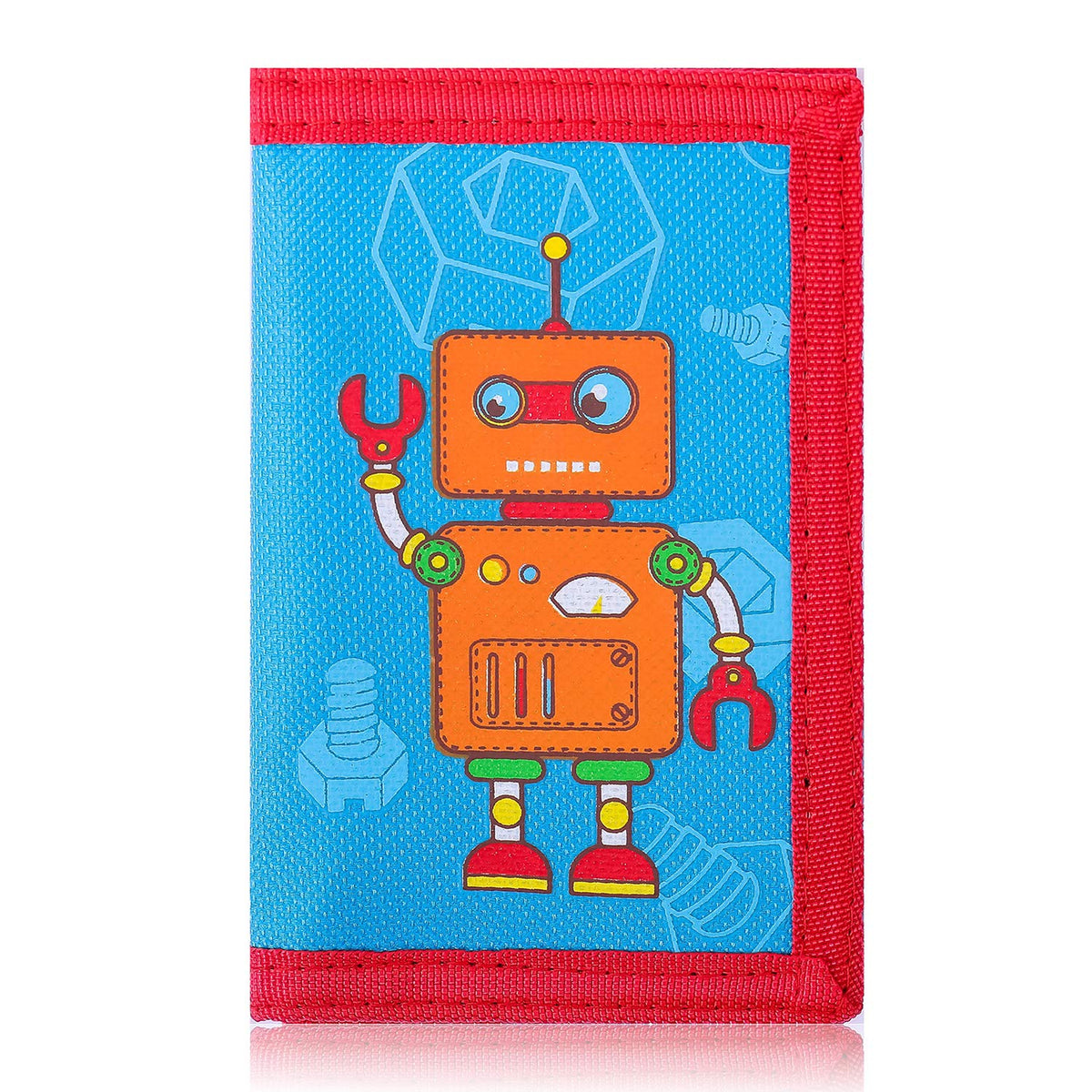 AI-DEE Trifold Canvas Outdoor cartoon Wallet for Kids - Robot