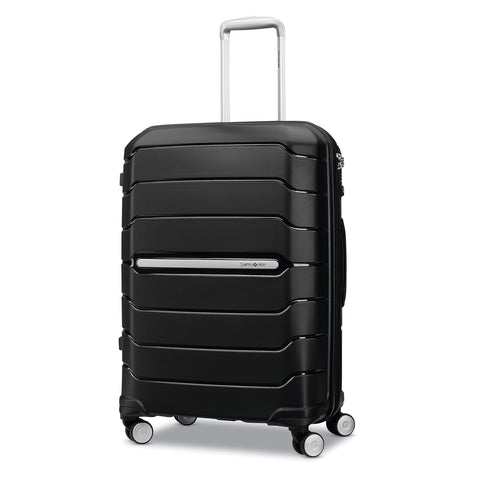 Samsonite Freeform Hardside Expandable with Double Spinner Wheels, Black, Checked-Medium 24-Inch, Freeform Hardside Expandable With Double Spinner Wheels