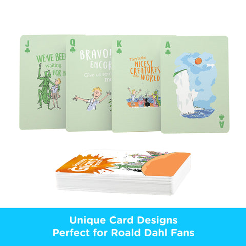 AQUARIUS James and the Giant Peach Playing Cards - Roald Dahl Themed Deck of Cards for Your Favorite Card Games - Officially Licensed Roald Dahl Merchandise & Collectibles - Poker Size