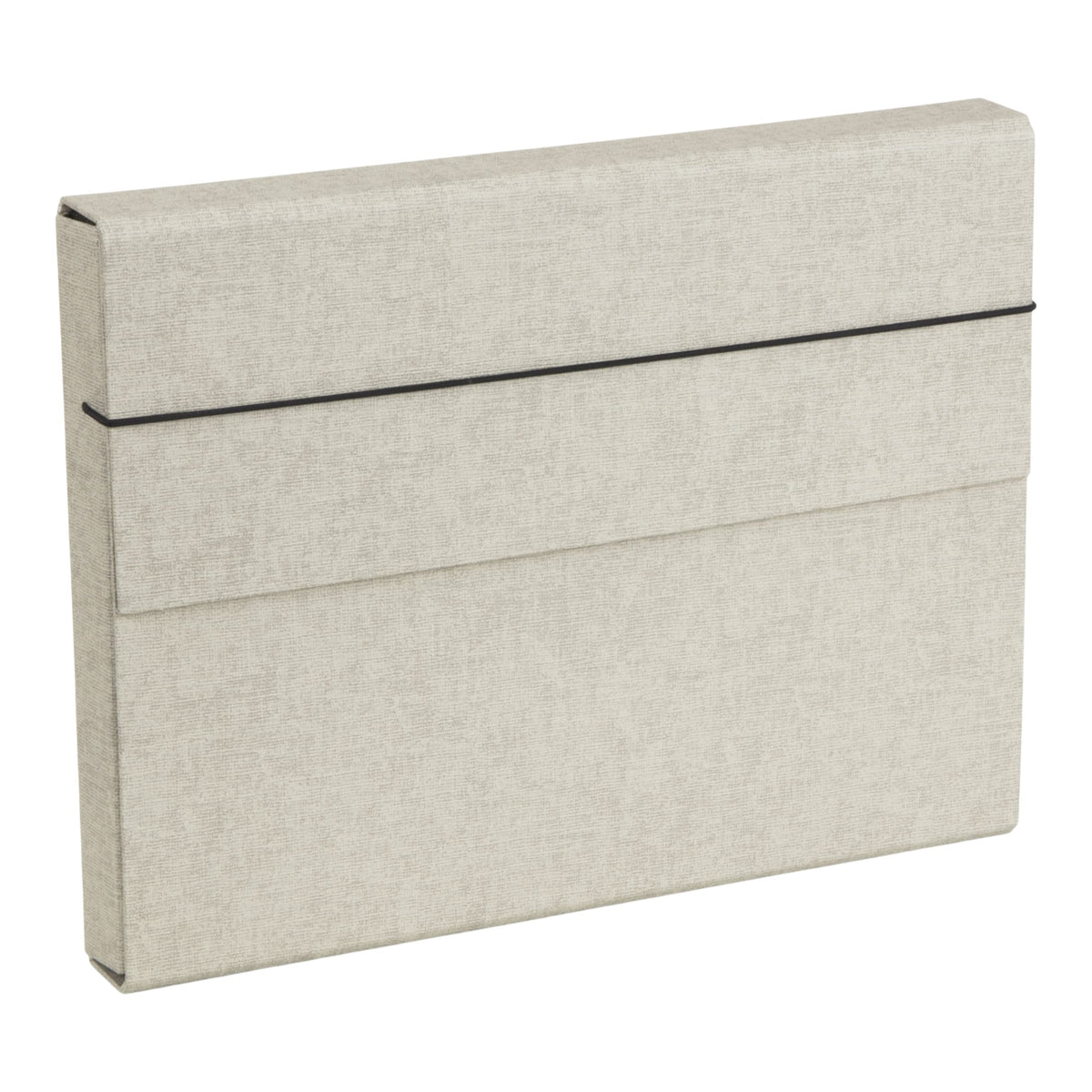 Bigso Box of Sweden A4 Folder with Elastic Strap - Fibreboard and Paper File Folder - Spacious Folder Organiser for Documents, Files, Letters etc. - Beige