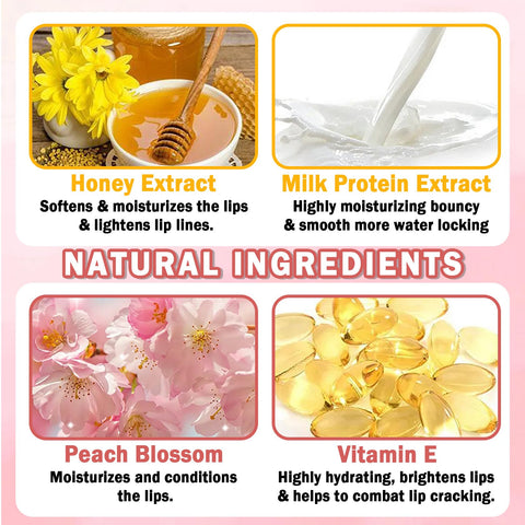 QIUFSSE 2 PCS Hydrating Clear Lip Oil Jelly Honey Lip Gloss Korean Big Brush Lip Oil Gloss Long-lasting Nourishing Lip Oils Plumping Lip Gloss Fresh Texture Clear Lip Gloss Lip Makeup