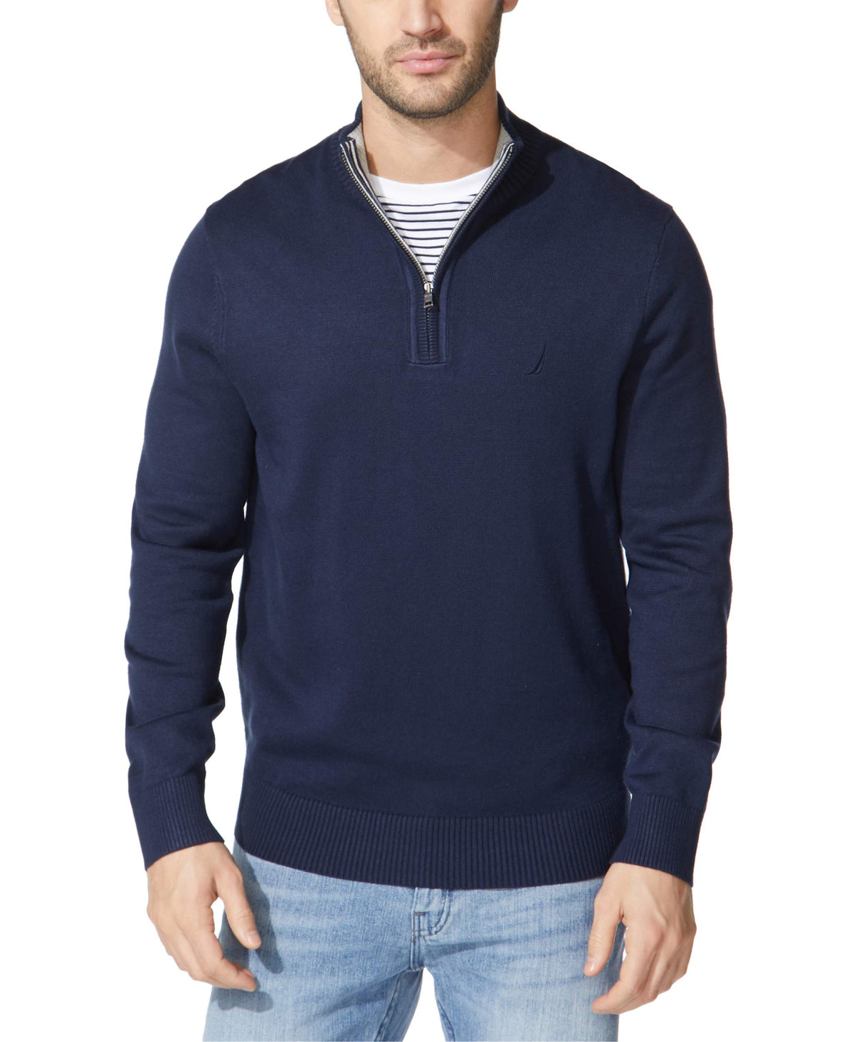 Nautica Men's Quarter-Zip Sweater, Navy, XS