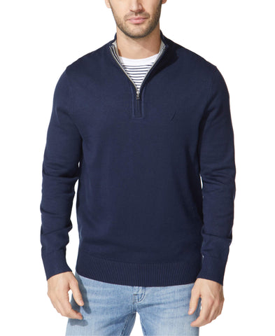 Nautica Men's Quarter-Zip Sweater, Navy, XS