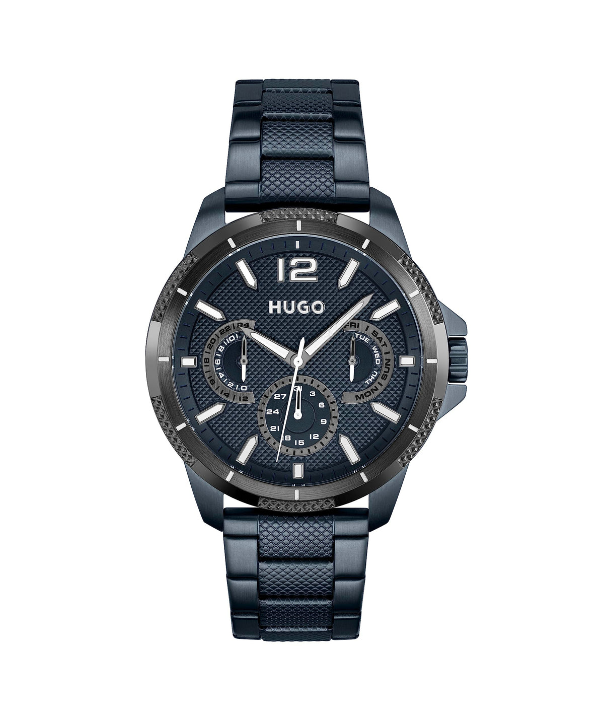 HUGO Analogue Multifunction Quartz Watch for Men with Blue Stainless Steel Bracelet - 1530194