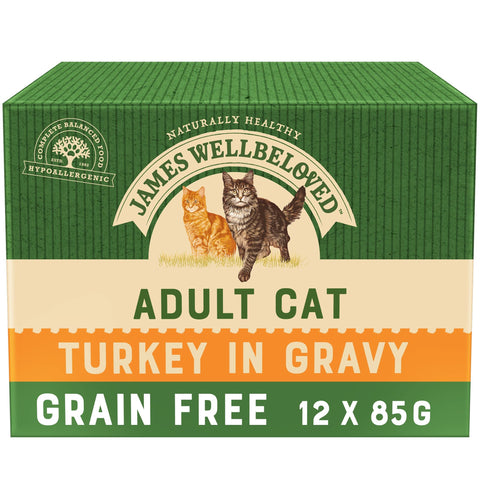James Wellbeloved Complete Wet Adult Cat Food Turkey, 12 x 85 g