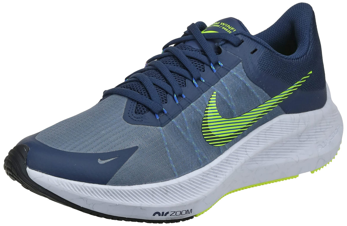 Nike Men's Running Shoe, Midnight Navy Volt White Hyper Royal, 15 US