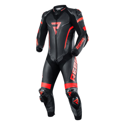 REBELHORN Men's Rebel Suit Combinations, Black/Fluo red, 44 (EU)