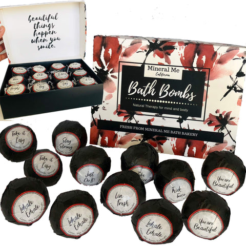 Bath Bombs for Women Relaxing with Inspirational Messages - 12 Natural and Organic Bath Bombs Gift Set with Essential Oil & Skin Moisturizing Shea Butter, Easter Gift for Women, Wife, Girlfriend
