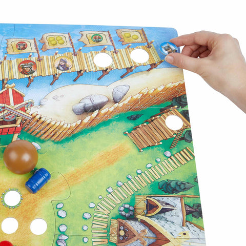HABA Valley of the Vikings - Knock Down Barrels & Collect (or Steal) the Most Gold! - 2019 Kinderspiel des Jahres (Children's Game of the Year) Winner - Ages 6+ (Made in Germany)