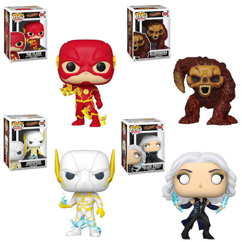 Funko Pop! DC Comics The Flash Set of 4: The Flash, Killer Frost, Bloodwork and Godspeed