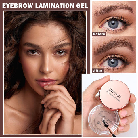 QIUFSSE Eyebrow Wax Clear Brow Gel Para Cejas,Lift and Freeze Eyebrow Soap Wax without Residue for Lamination Effect,Long-lasting Waterproof Eyebrow Gel Creates A Fluffy Feathered Look