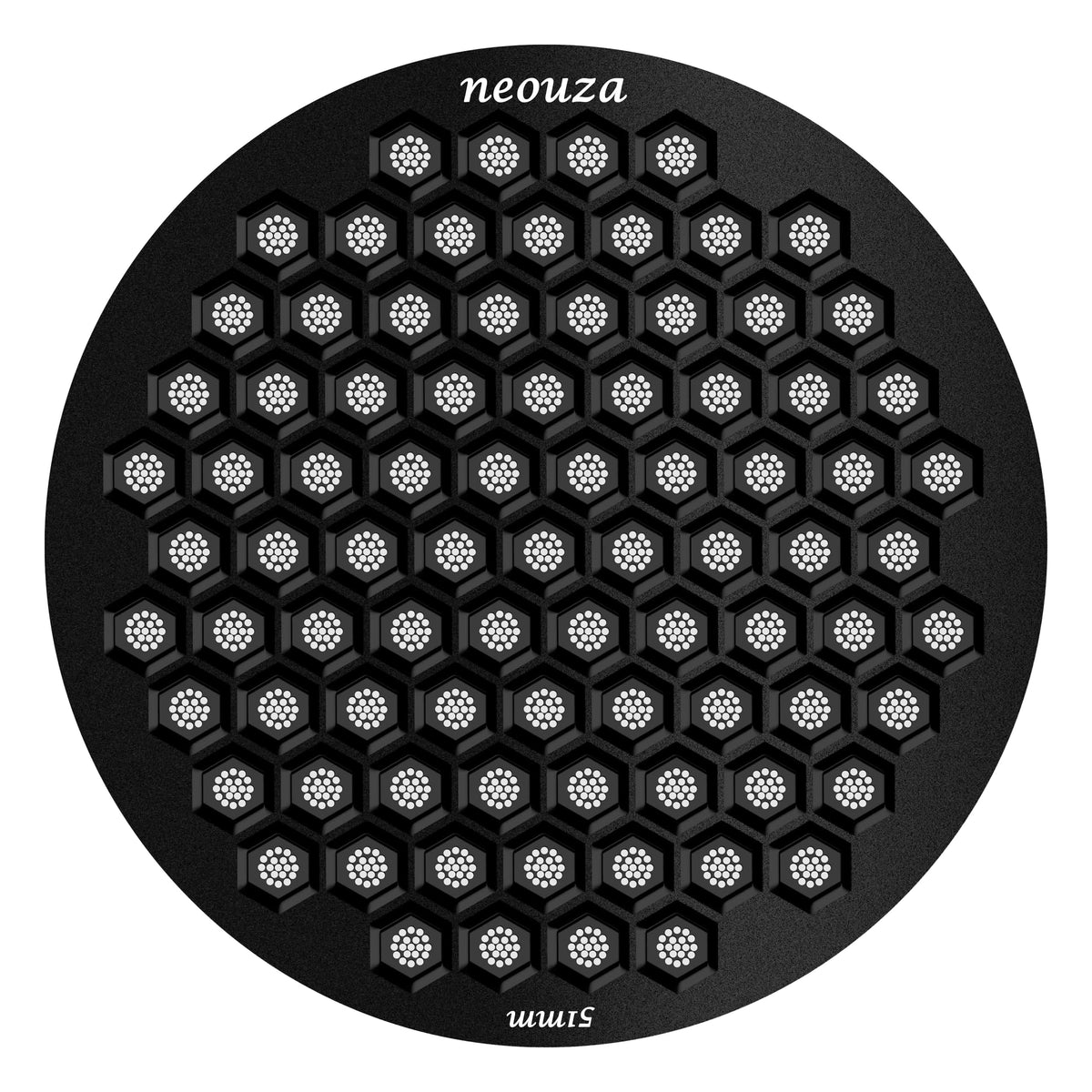 NEOUZA V4 Espresso Puck Screen 0.8mm Thickness Honeycomb Mesh Double Layer Black Protective Coating for Coffee Portafilter Basket (1 pc., Black, 51mm)