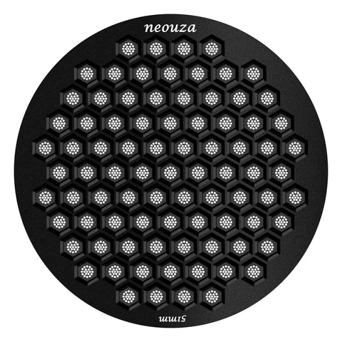 NEOUZA V4 Espresso Puck Screen 0.8mm Thickness Honeycomb Mesh Double Layer Black Protective Coating for Coffee Portafilter Basket (1 pc., Black, 51mm)