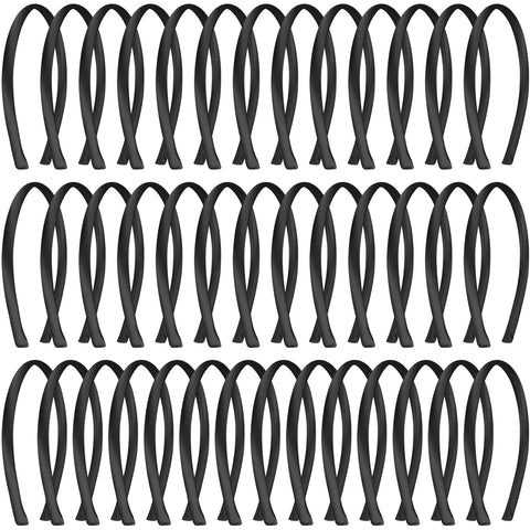 Duufin Satin Headbands Plain Headband DIY Craft Headband Satin Covered Headbands for Girls and Women
