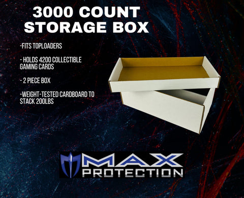 (12) SUPER Shoe 3-Row Storage Box (3000 Ct.) - Cardboard Storage Box - Baseball,Football, Basketball, Hockey, Nascar, Sportscards, Gaming & Trading Cards Collecting Supplies by MAX PRO
