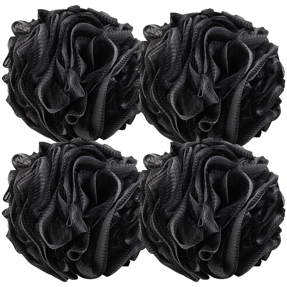 BTYMS 4 Pieces Large Shower Puff Large Loofah Sponge Bath Scrunchie 75g Shower Sponge Body Loofahs Shower Pouf Mesh Pouf for Body