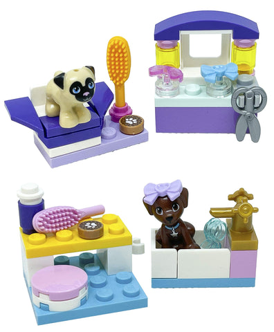 LEGO Friends Accessory Sets: Puppy Dash and Dog Hairdresser Salon with Toffee