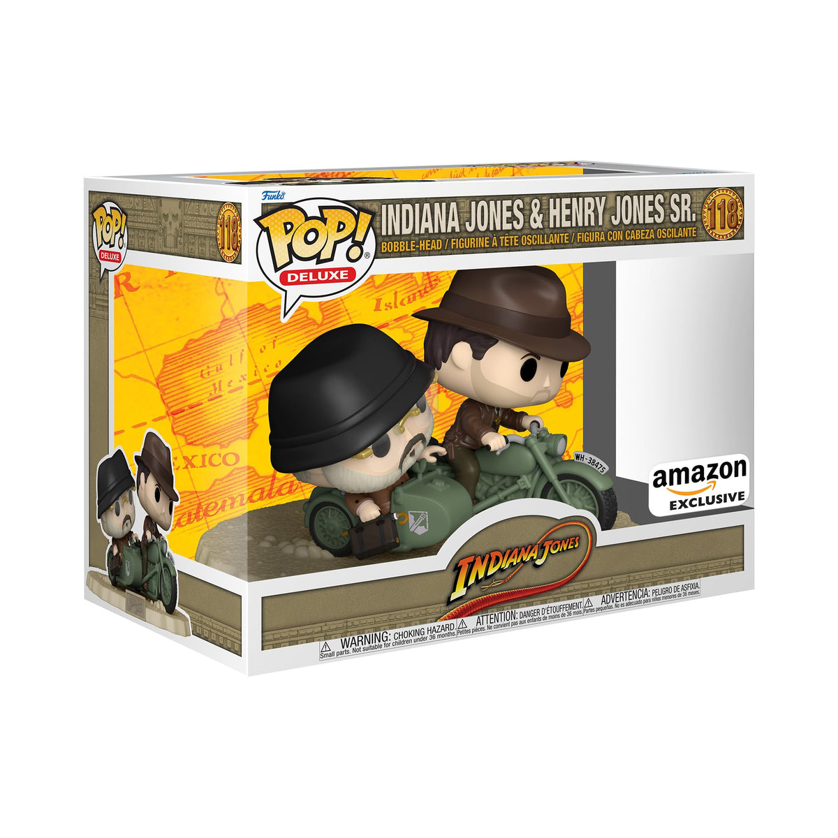 Funko Pop! Ride Super Deluxe: Indiana Jones and The Last Crusade - Indiana Jones & Henry Jones Sr., Amazon Exclusive