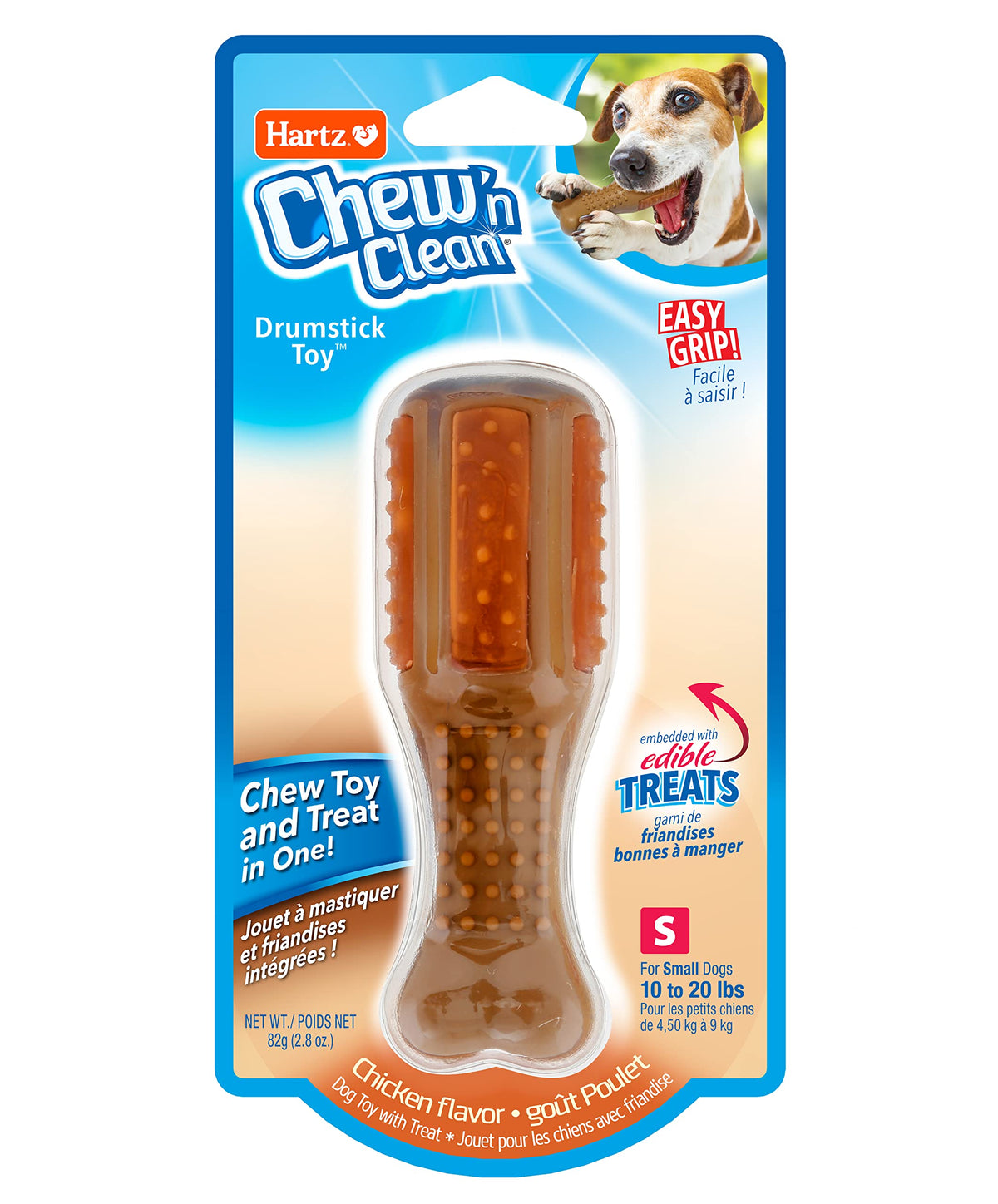 Hartz Chew ÃƒÆ’Ã†â€™Ãƒâ€ Ã¢â‚¬â„¢ÃƒÆ’Ã¢â‚¬Å¡Ãƒâ€šÃ‚Â¢ÃƒÆ’Ã†â€™Ãƒâ€šÃ‚Â¢ÃƒÆ’Ã‚Â¢ÃƒÂ¢Ã¢â‚¬Å¡Ã‚Â¬Ãƒâ€¦Ã‚Â¡ÃƒÆ’Ã¢â‚¬Å¡Ãƒâ€šÃ‚Â¬ÃƒÆ’Ã†â€™ÃƒÂ¢Ã¢â€šÂ¬Ã‚Â¹ÃƒÆ’Ã¢â‚¬Â¦ÃƒÂ¢Ã¢â€šÂ¬Ã…â€œn Clean Chew Toy and Treat in One Chicken Flavored Drumstick Dog Toy, Small