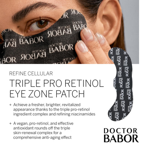BABOR Doctor Retinol Eye Patches, Anti-Aging Eye Patches Against Dark Circles and for a Tightening, Anti-Wrinkle Eye Mask, Triple Pro-Retinol Renewal Eye Zone Patch, 5 Pack