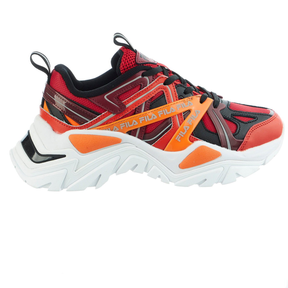 Fila Women's Electrove 2 Sneaker, Fila Red/Rhubarb/Vibrant Orange, 7 M