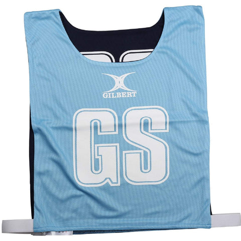 Gilbert Reversible Netball Bibs - Set of 7 (Sky/Navy, L)
