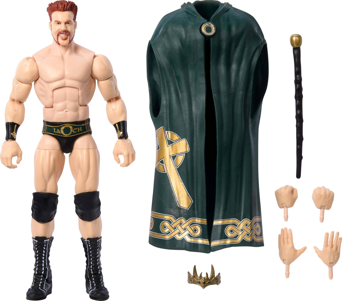 WWE Mattel Elite Action Figure & Accessories, Greatest Hits 2025, 6-inch Collectible King Sheamus with 25 Articulation Points & Swappable Hands