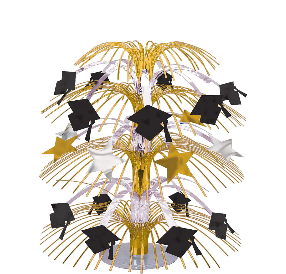 Amscan 249778-1 Pc. Grad Foil Cascade Centerpiece, 14", Multicolor