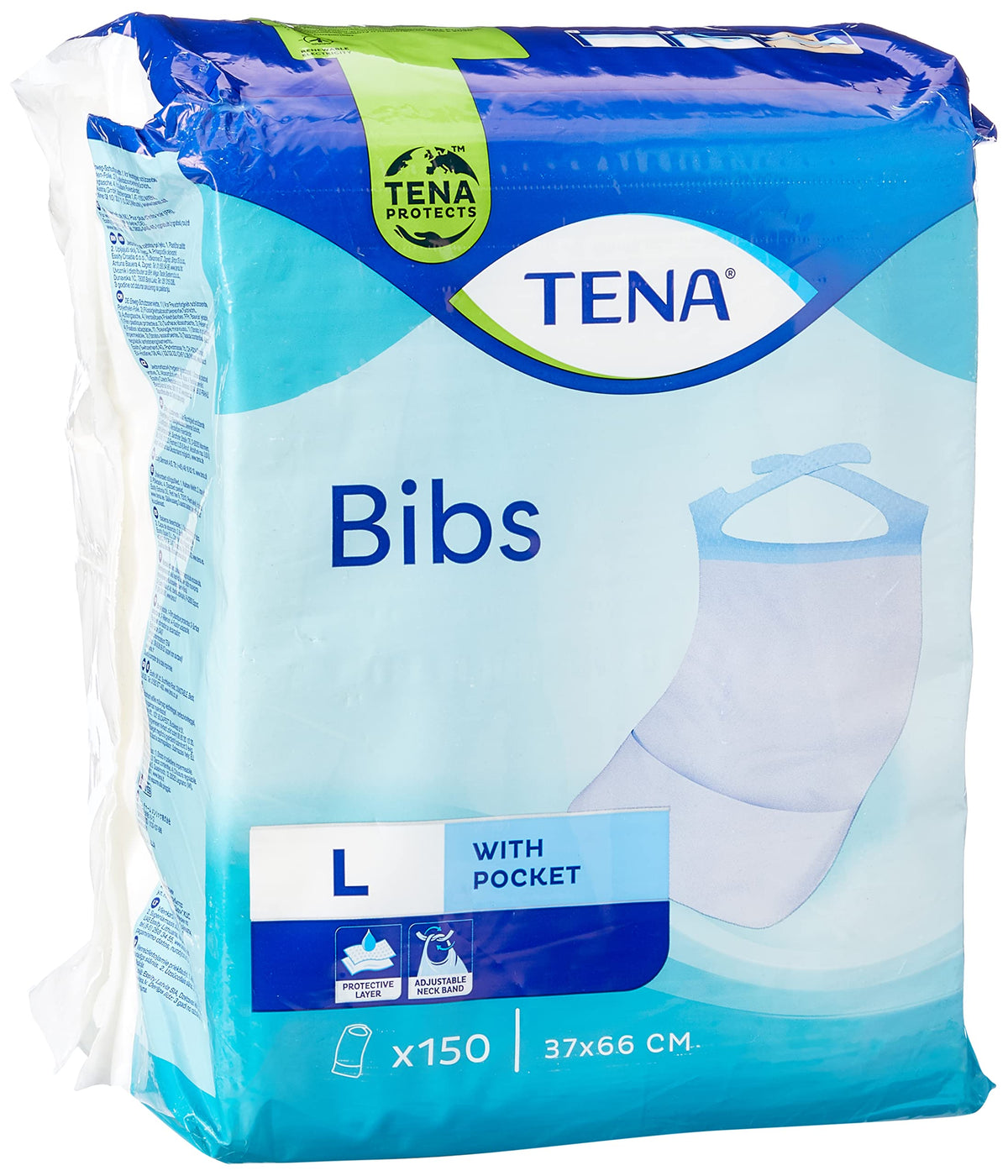 Tena - SCAHP720511 - Bib Bibs - S/M - 37 cm X 48 cm - Pack 150