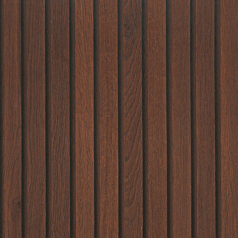 VEELIKE Walnut Wooden Slat Wallpaper Peel and Stick Waterproof Dark Wood Contact Paper for Walls 15.7''x118'' Self Adhesive Removable Faux Wood Slats Wall Panel Wallpaper for Bedroom Accent Wall DÃ©cor